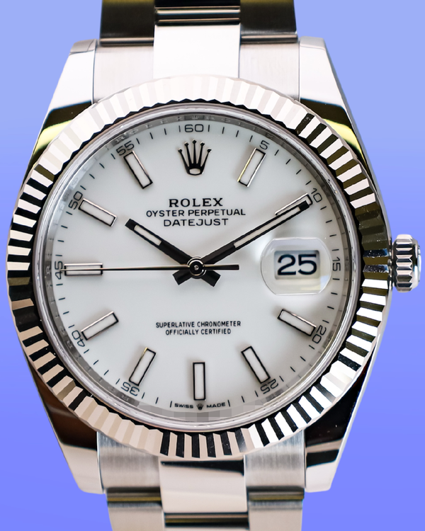 (Working) 2026 Rolex Datejust 41MM White Dial Oyster Bracelet (126334)