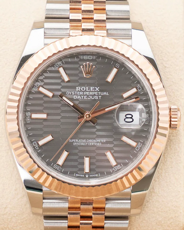 2023 Rolex Datejust 41MM Slate "Flutted Motiff" Dial Two-Tone Jubilee Bracelet (126331)