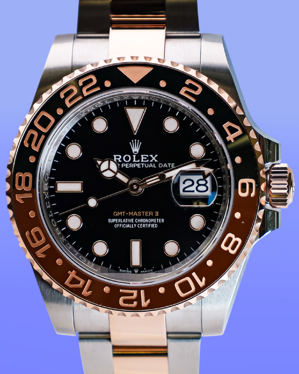 2025 Rolex GMT-Master II "Rootbeer" 40MM Black Dial Two-Tone Oyster Bracelet (126711CHNR)