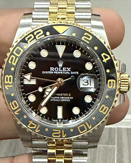 2023 Rolex GMT-Master II "Bumblebee" 40MM Black Dial Two-Tone Jubilee Bracelet (126713GRNR)