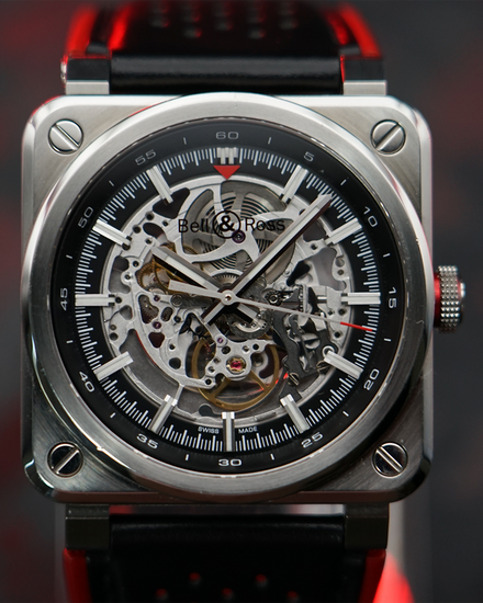 No Reserve - 2018 Bell & Ross BR 03-92 Diver L.E. 42MM Skeleton Dial Leather Strap (BR0392-SC/SCA AERO GT)