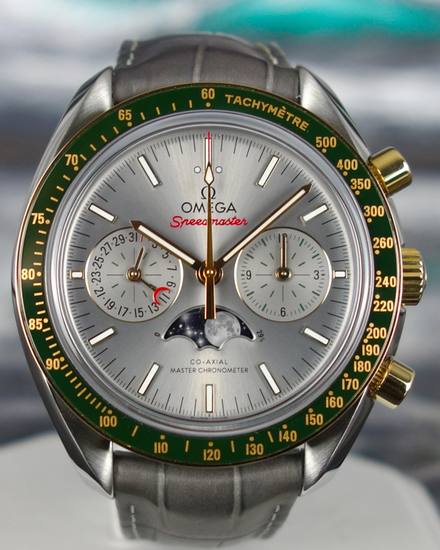 2024 Omega Speedmaster Moonphase 44.25MM Grey Dial Leather Strap (304.23.44.52.06.001)