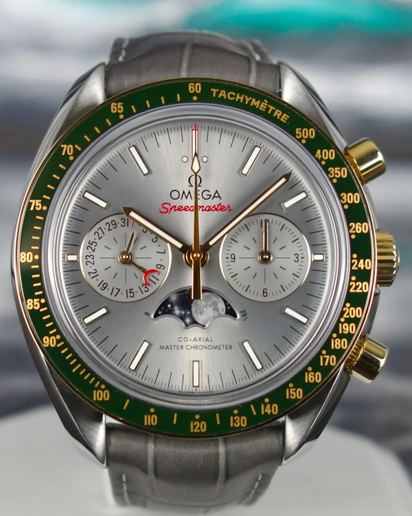 2024 Omega Speedmaster Moonphase 44.25MM Grey Dial Leather Strap (304.23.44.52.06.001)