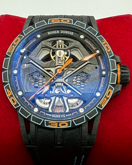 2021 Roger Dubuis Excalibur Spider "Huracan STO Carbon" L.E. 45MM Skeleton Dial Rubber Strap (DBEX0828)