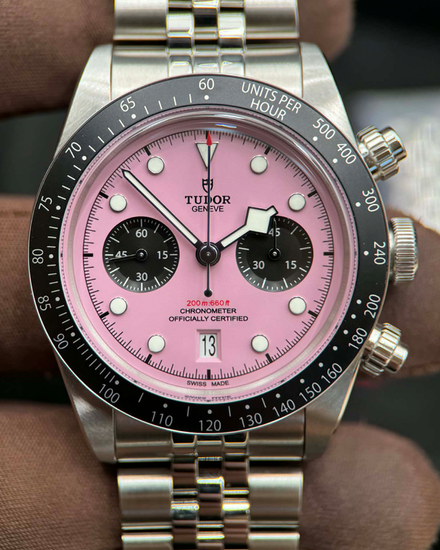 2025 Tudor Black Bay Chrono "Flamingo" 41MM Pink Dial Steel Bracelet (79360N)