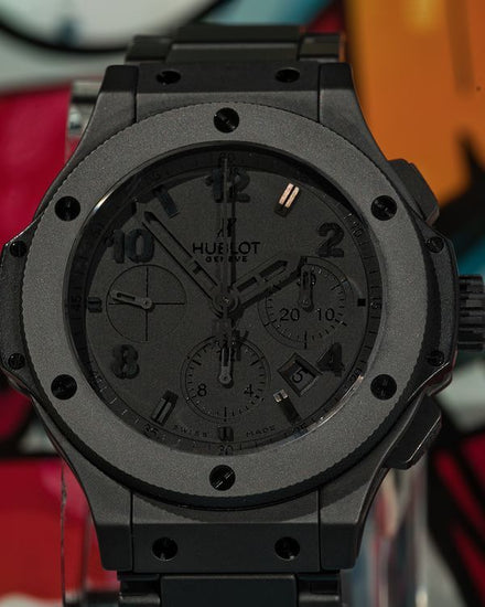 2010 Hublot Big Bang "All Black" L.E. 44MM Black Dial Ceramic Bracelet (301.CI.1110.CI)