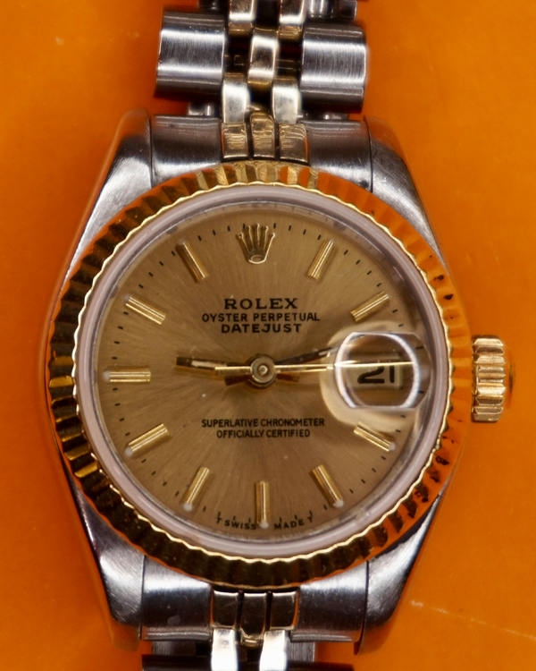 (Working) 1987 Rolex Lady-Datejust 26MM Champagne Dial Two-Tone Jubilee Bracelet (69173)
