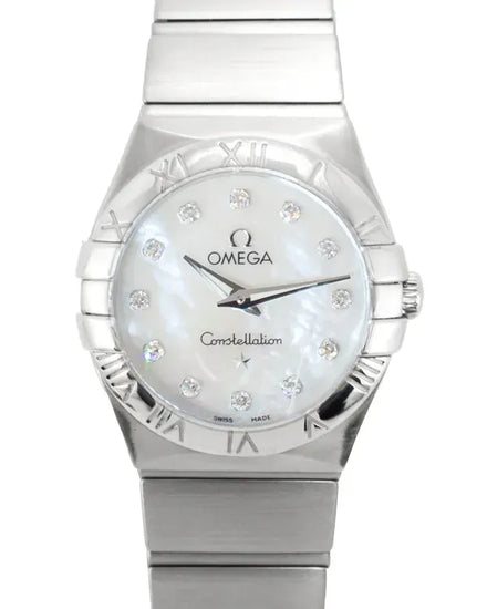 Omega Constellation Lady 24MM Quartz Mother of Pearl Dial Steel Bracelet (123.10.24.60.55.001)