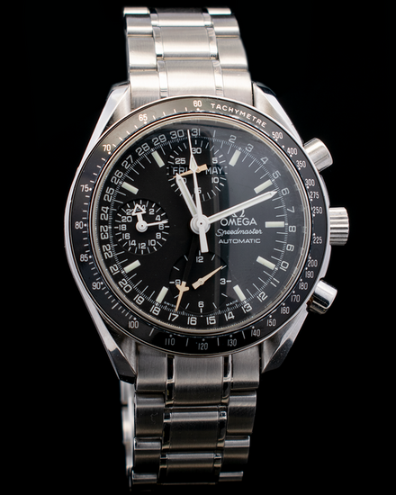 Omega Speedmaster Day-Date 39MM Black Dial Steel Bracelet (3520.50.00)