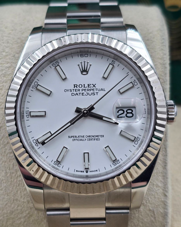 2024 Rolex Datejust 41MM White Dial Oyster Bracelet (126334)