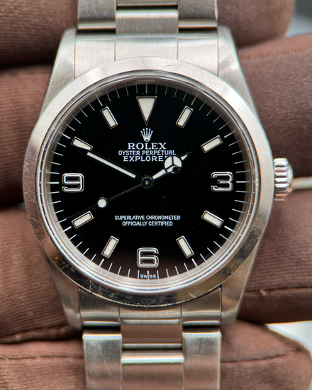 1999 (A Serial) Rolex Explorer 36MM Black Dial Oyster Bracelet (14270)