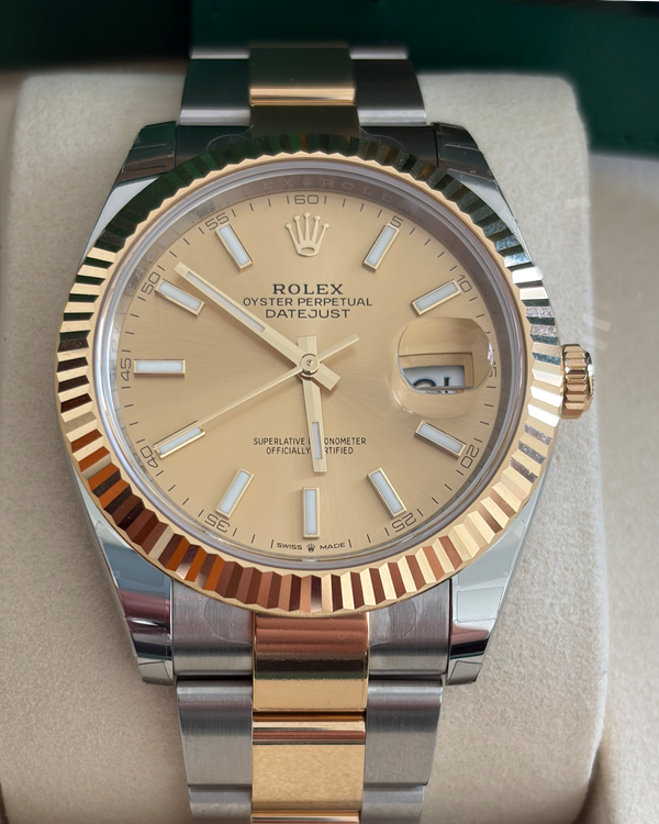 2026 Rolex Datejust 41MM Champagne Dial Two-Tone Oyster Bracelet (126333)