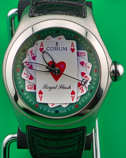 2006 Corum Bubble Royal Flush L.E. 45MM White "Royal Flush" Dial Leather Strap (082.170.20)