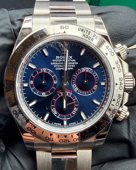 2026 Rolex Cosmograph Daytona 40MM Blue Dial White Gold Oyster Bracelet (126509)