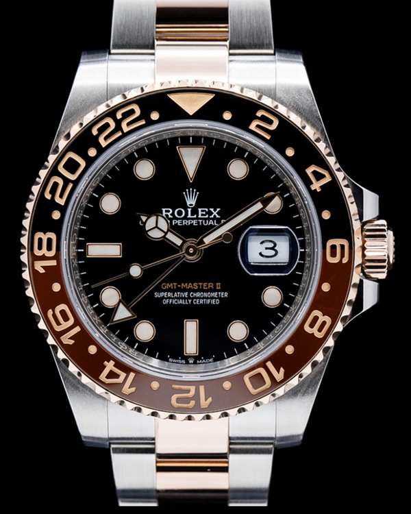 2021 Rolex GMT-Master II "Rootbeer" 40MM Black Dial Two-Tone Oyster Bracelet (126711CHNR)