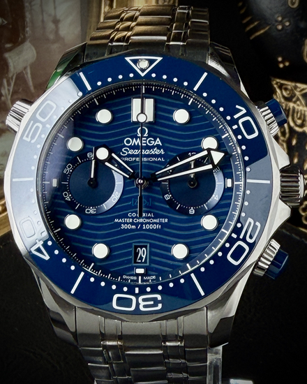 No Reserve - 2023 Omega Seamaster Diver 300M 44MM Blue Dial Steel Bracelet (210.30.44.51.03.001)