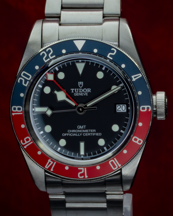 No Reserve - Tudor Black Bay GMT "Pepsi" 41MM Black Dial Aftermarket Steel Bracelet (79830RB)