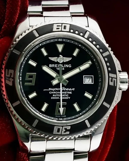 2017 Breitling Superocean 44MM Black Dial Steel Bracelet (A17391)