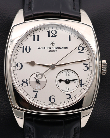 Vacheron Constantin Harmony Dual Time 40MM Silver Dial Leather Strap (7810S/000G-B142)