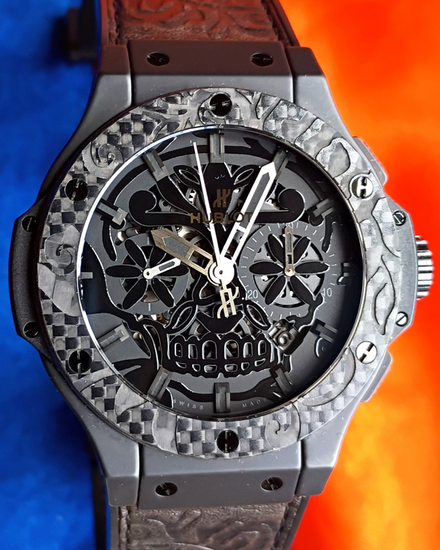 2020 Hublot Big Bang Aero Bang "Sugar Skull" L.E. 44MM Skeleton Dial Rubber Strap (311.CQ.1110.VR.FDK15)