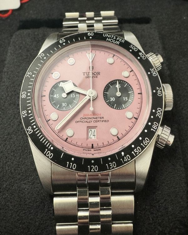 2025 Tudor Black Bay Chrono "Flamingo" 41MM Pink Dial Steel Bracelet (79360N)