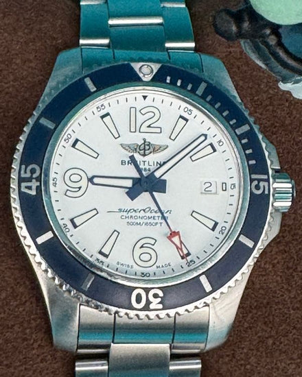 Breitling Superocean 42MM White Dial Steel Bracelet (A17366)
