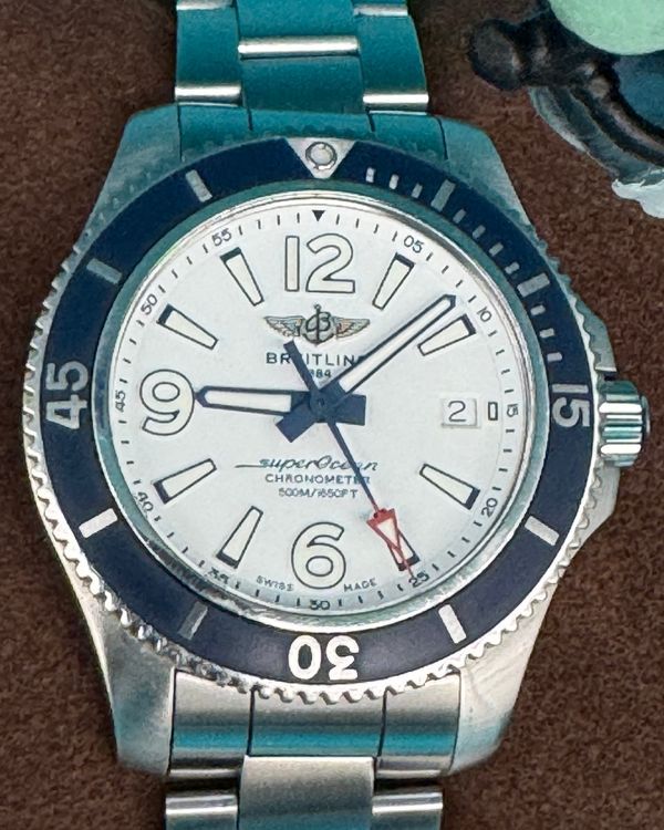 Breitling Superocean 42MM White Dial Steel Bracelet (A17366)