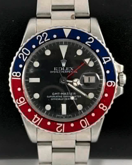 Rolex GMT-Master "Pepsi" 40MM Black Dial Oyster Bracelet (1675)