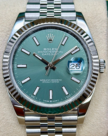 2024 Rolex Datejust 41MM Green Dial Jubilee Bracelet (126334)