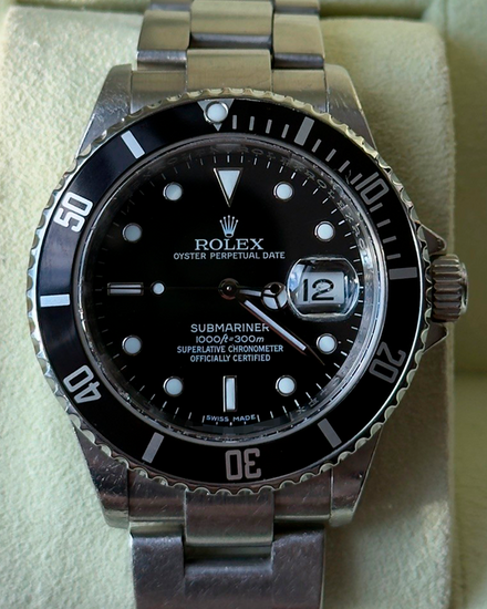 2007 Rolex Submariner Date 40MM Black Dial Oyster Bracelet (16610T)