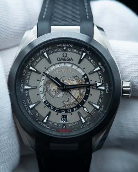 2024 Omega Seamaster Aqua Terra Worldtimer 43MM Grey Dial Rubber Strap (220.92.43.22.99.001)