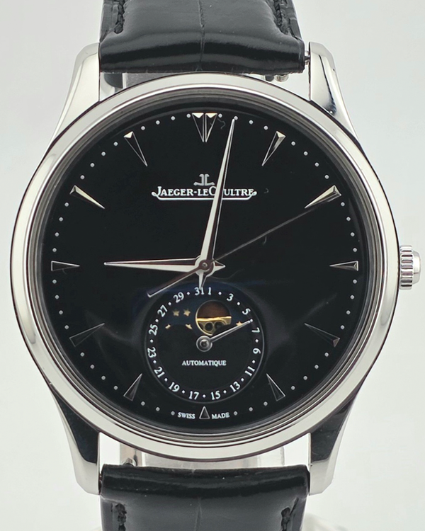 2019 Jaeger-LeCoultre Master Ultra Thin Moon 39MM Black Dial Leather Strap (Q1368470)