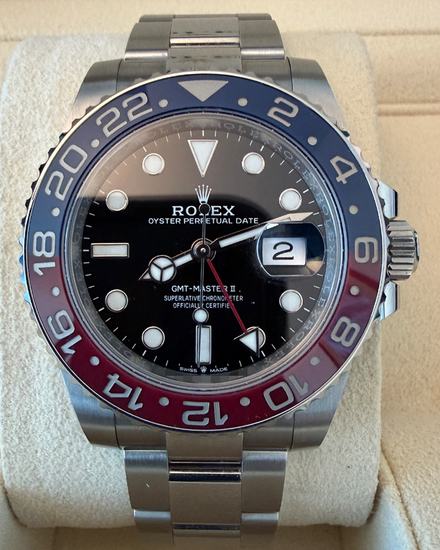 2023 Rolex GMT-Master II "Pepsi" 40MM Black Dial Oyster Bracelet (126710BLRO)