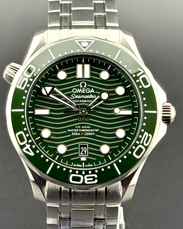 2025 Omega Seamaster Diver 300M "Seaweed" 42MM Green Dial Steel Bracelet (210.30.42.20.10.001)
