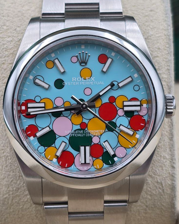 2013 Rolex Oyster Perpetual 41MM Turquoise "Celebration" Dial Oyster Bracelet (124300)
