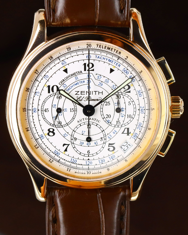Zenith El Primero Chronomaster "Vasco da Gama São Gabriel" L.E. 38MM White Dial Leather Strap (17.0500.400)