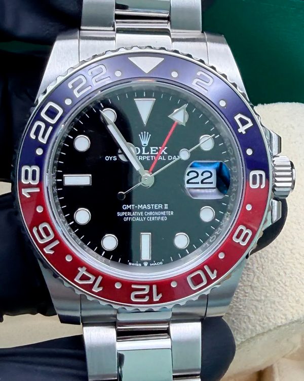 2021 Rolex GMT-Master II "Pepsi" 40MM Black Dial Oyster Bracelet (126710BLRO)