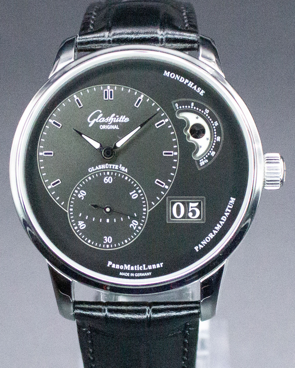 2025 Glashütte Original PanoMaticLunar 40MM Grey Dial Leather Strap (1-90-02-43-32-05)