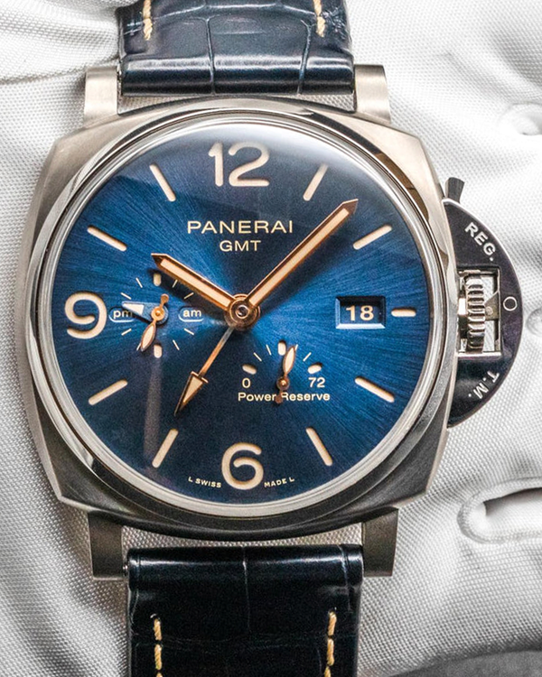 2021 Panerai Luminor Due GMT 45MM Blue Dial Leather Strap (PAM00964)