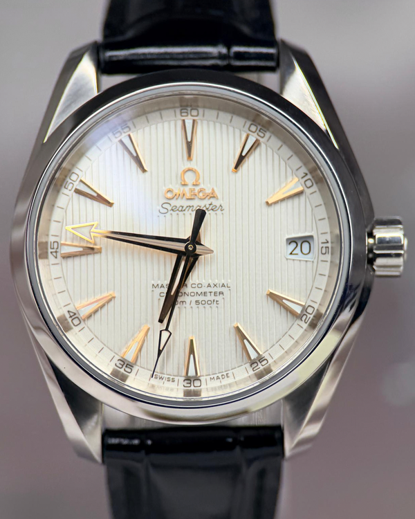 2025 Omega Seamaster Aqua Terra 150M 38.5MM White Dial Leather Strap (231.13.39.21.02.003)