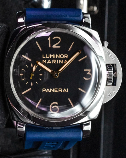 2013 Panerai Luminor Marina 1950 3 Days 47MM Black Dial Rubber Strap (PAM00422)