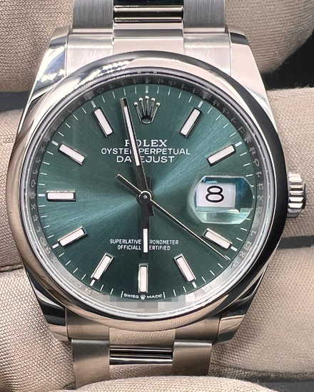 2026 Rolex Datejust 36MM Mint Green Dial Oyster Bracelet (126200)