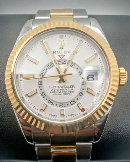 2020 Rolex Sky-Dweller 42MM White Dial Two-Tone Oyster Bracelet (326933)