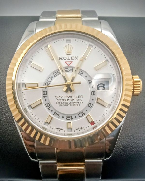 2020 Rolex Sky-Dweller 42MM White Dial Two-Tone Oyster Bracelet (326933)