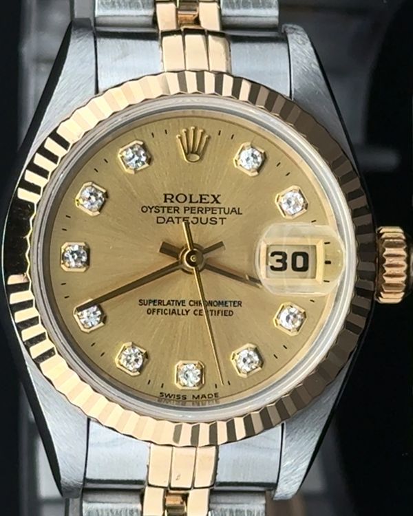 1999 Rolex Lady-Datejust 26MM Champagne Dial Two-Tone Jubilee Bracelet (69173)