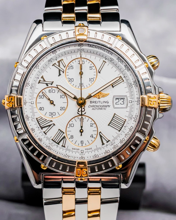 1998 Breitling Crosswind 43MM White Dial Two-Tone Bracelet (B13055)
