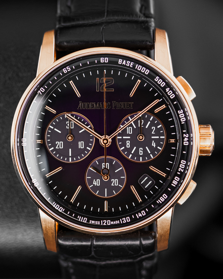 2021 Audemars Piguet Code 11.59 41MM Purple Dial Leather Strap (26393OR.OO.A002KB.02)