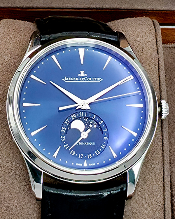 2023 Jaeger-LeCoultre Master Ultra Thin Moon 39MM Blue Dial Leather Strap (Q1368480)