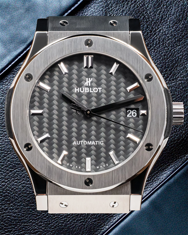 Hublot Classic Fusion 45MM Carbon Fiber Dial Rubber Strap (511.NX.1171.RX)
