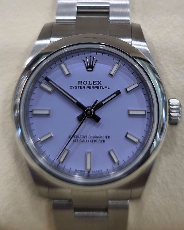 2025 Rolex Oyster Perpetual 31MM Lavender Dial Oyster Bracelet (277200)